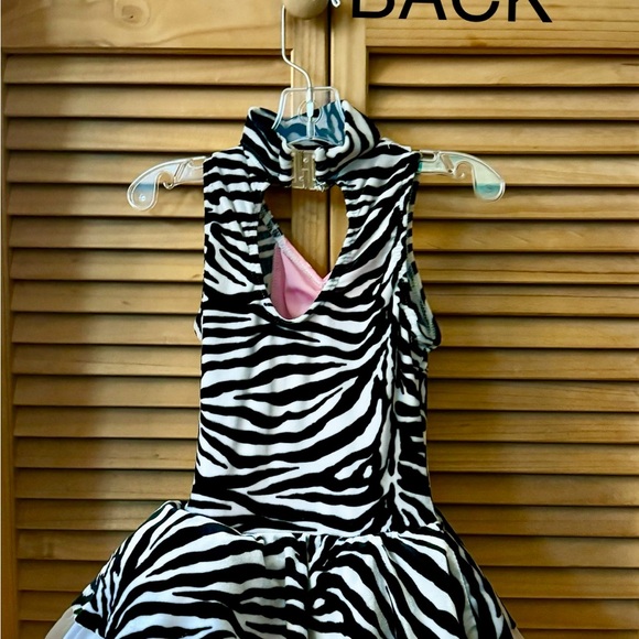 Small child Zebra dance costume—ages 2-3. Approx 18” too to bottom. Lined. - Picture 2 of 6